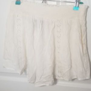 flowy cream shorts